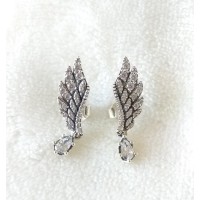 Brincos Earcuff Asas Cravejadas Prata 925 Zirconias 